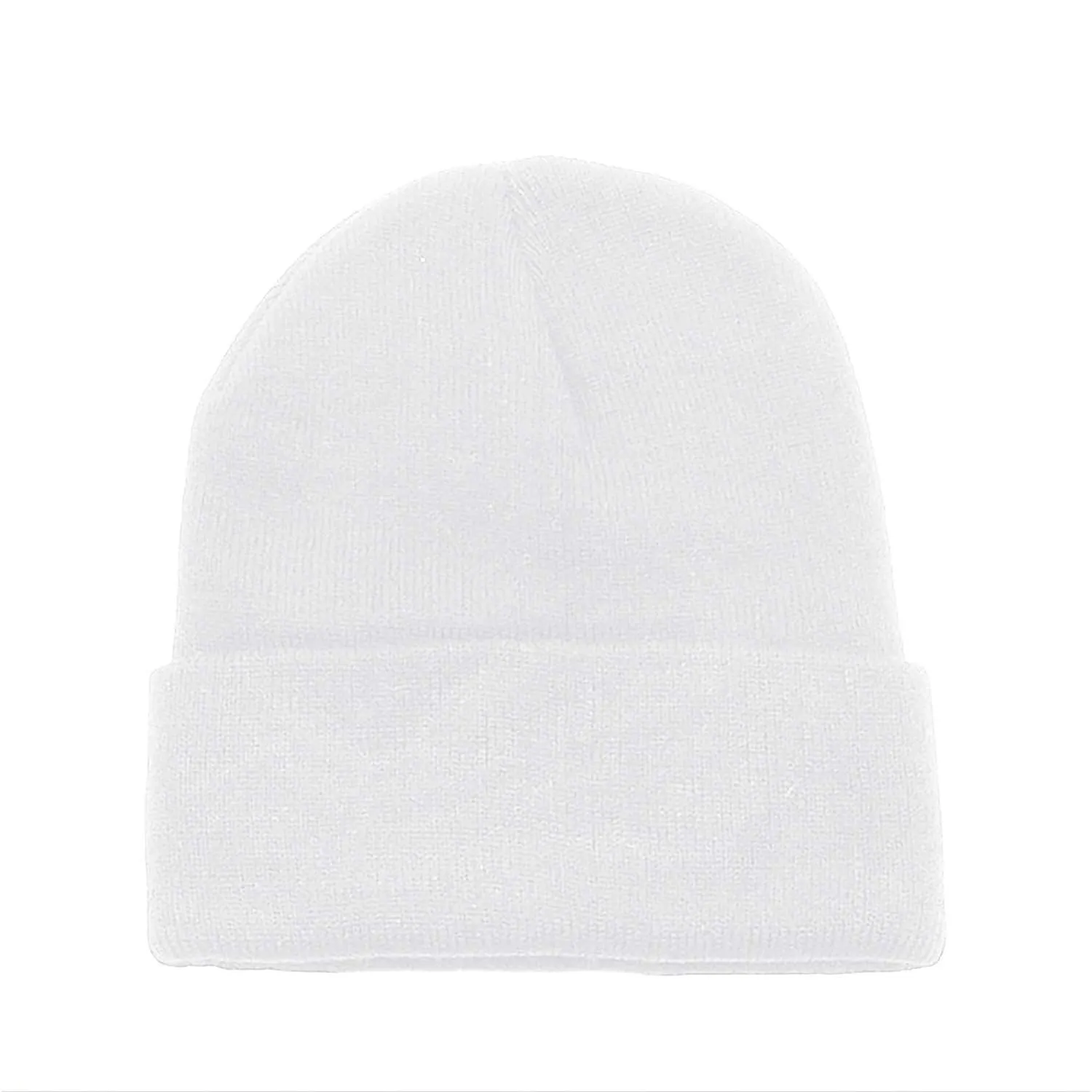 12 Pack Plain Long Cuffed Men's Beanies Skullies Multipack Bulk by Balec Group