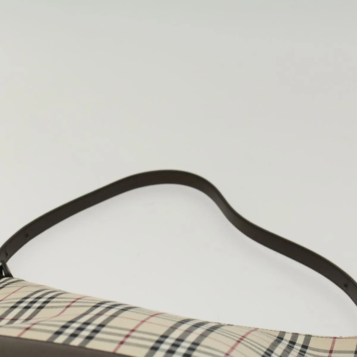 BURBERRY Nova Check Shoulder Bag Nylon Leather Beige 47677