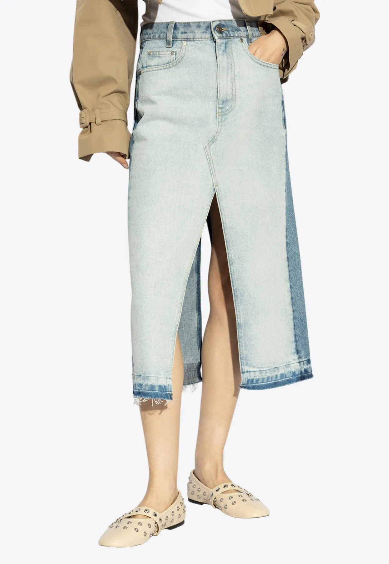 Denim Midi Skirt