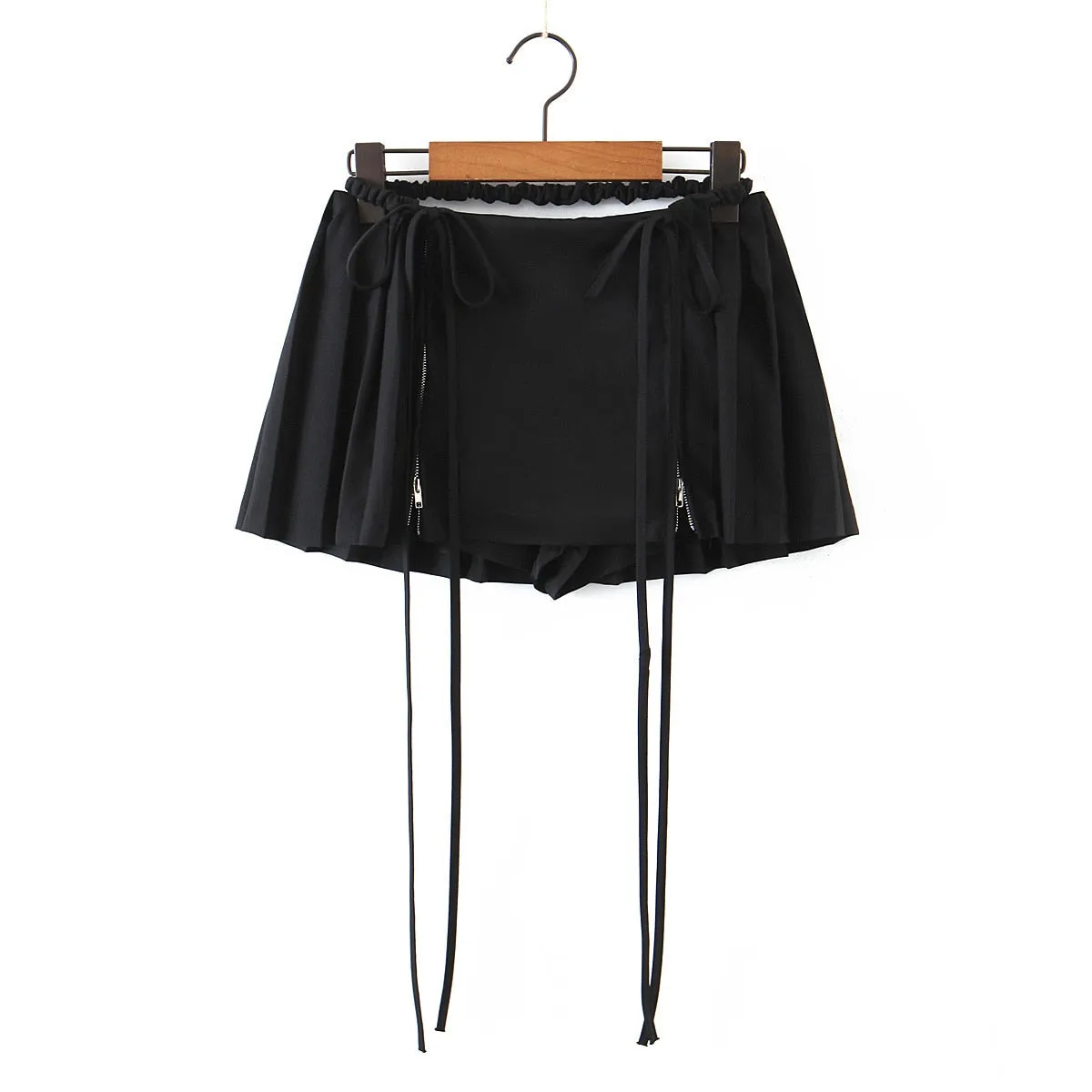 JOSKAA 2024 new Korean Aesthetic New Jeans Hanni Low Rise Pleated Mini Skirt