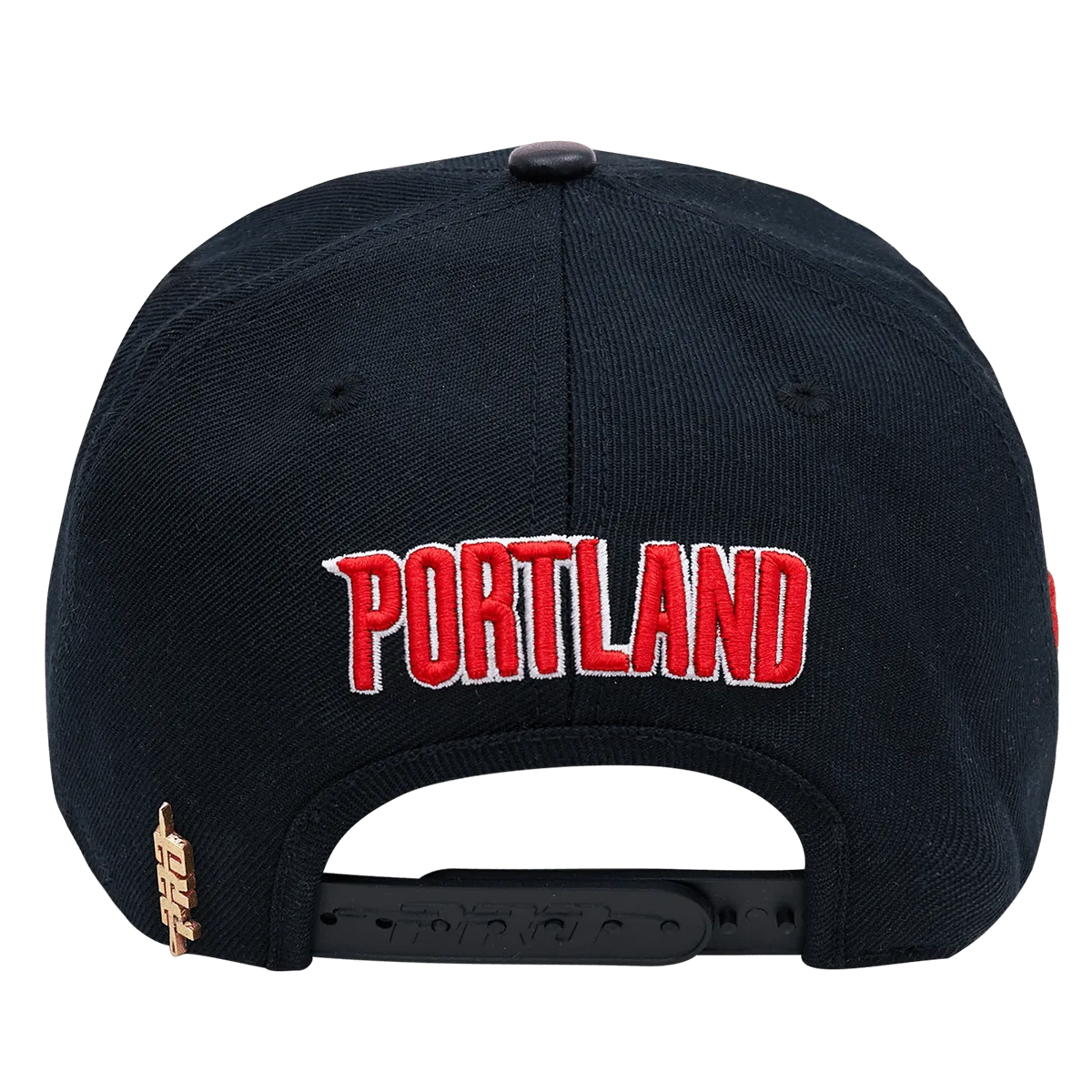 NBA PORTLAND TRAIL BLAZERS WORDMARK AND LOGO UNISEX SNAPBACK HAT (BLACK)