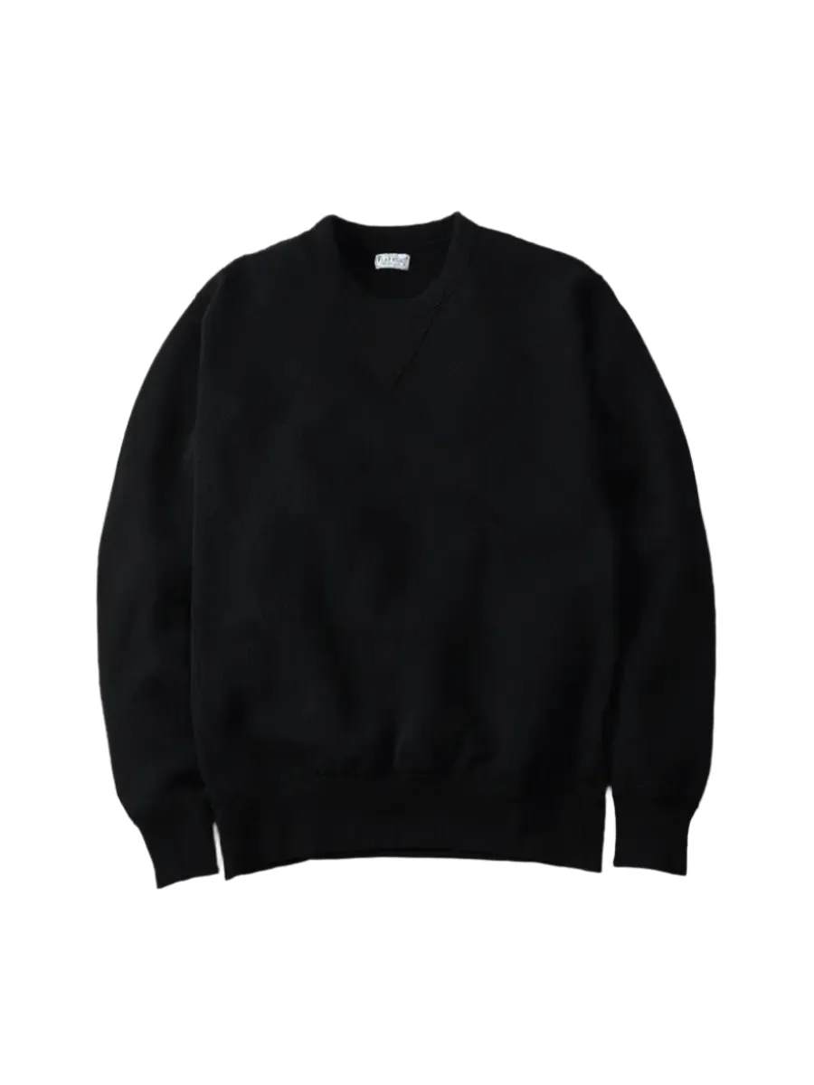 The Flat Head FN-SWC-301 Loopwheel Crewneck Sweatshirt - Black